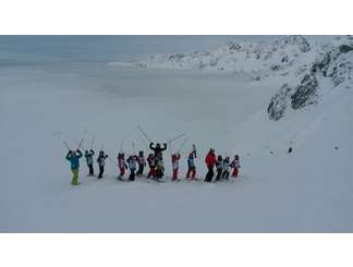 Ski sur les nuages dans les vallons du Pra l'après midi